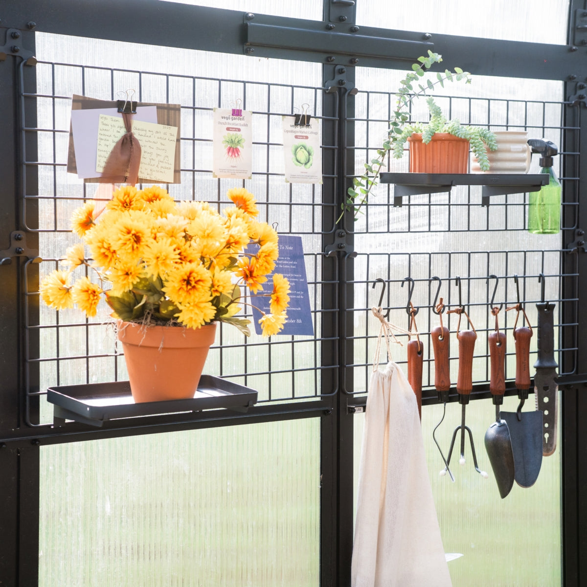 Vego | Greenhouse Hanging Grid System - 4 Pack