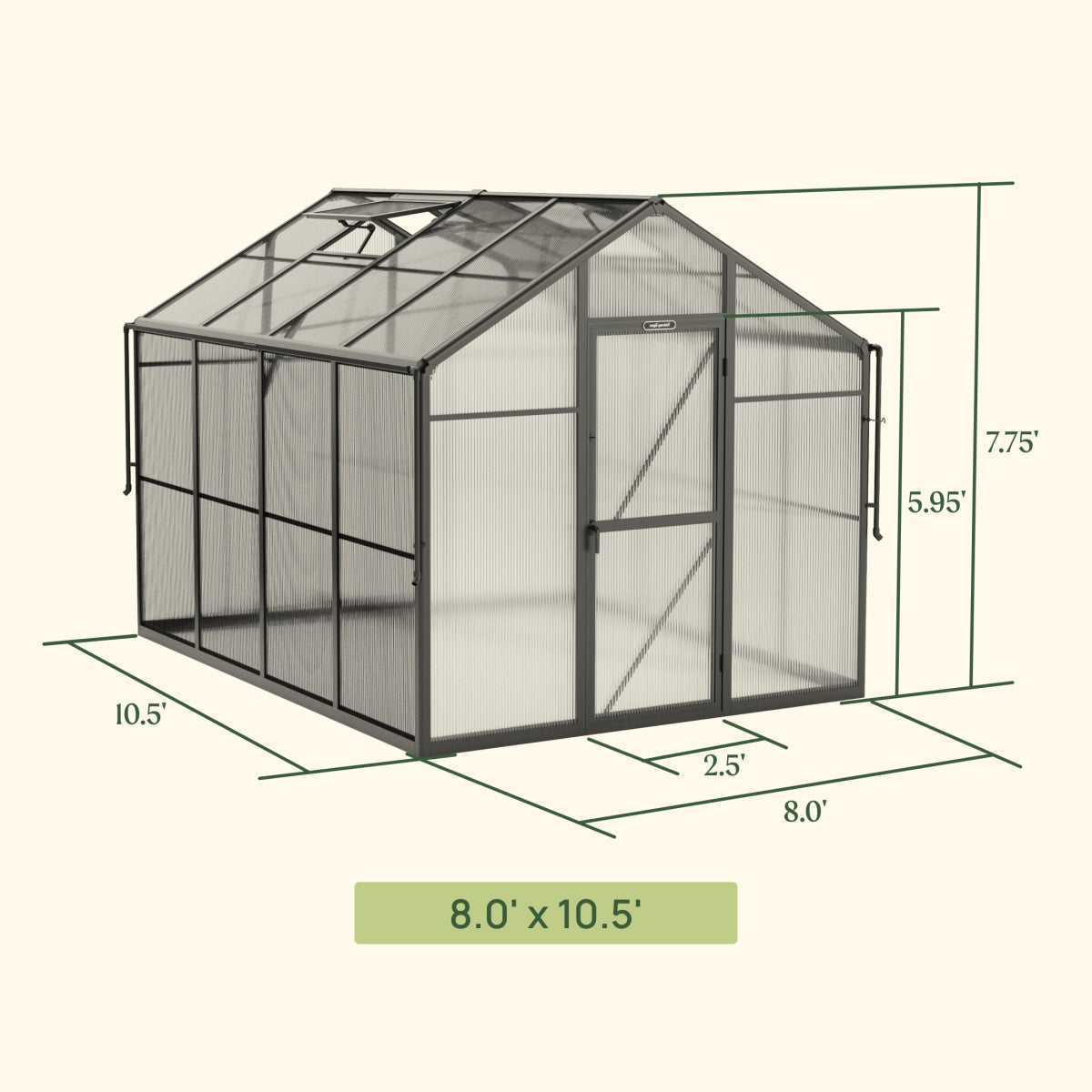 Vego | Junior Victorian Greenhouse Kit 8ft Wide