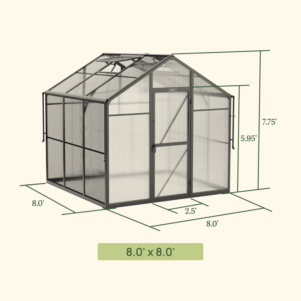 Vego | Junior Victorian Greenhouse Kit 8ft Wide