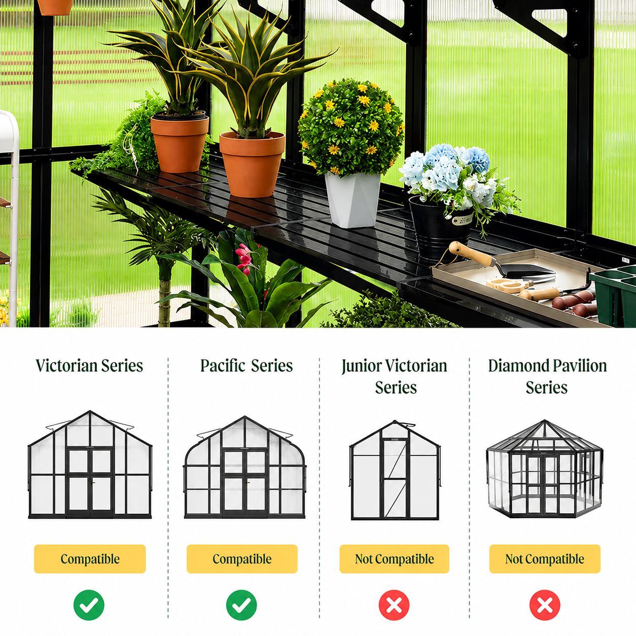 Vego | Fixed Bottom Shelf for Vego Greenhouses