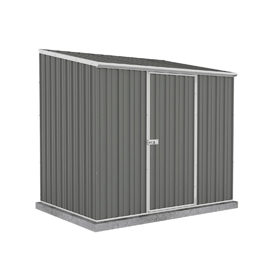 Absco | 7.5x5x7 ft Single Door Space Saver Metal Garden Shed - Woodland Gray