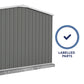 Absco | 20x10x6.6 ft Workshop Metal Shed - Woodland Gray