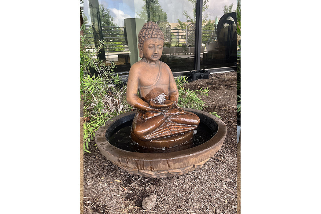 Exaco | Buddha Bowl Fountain – Peaceful Outdoor Water Feature for Gardens and Patios
