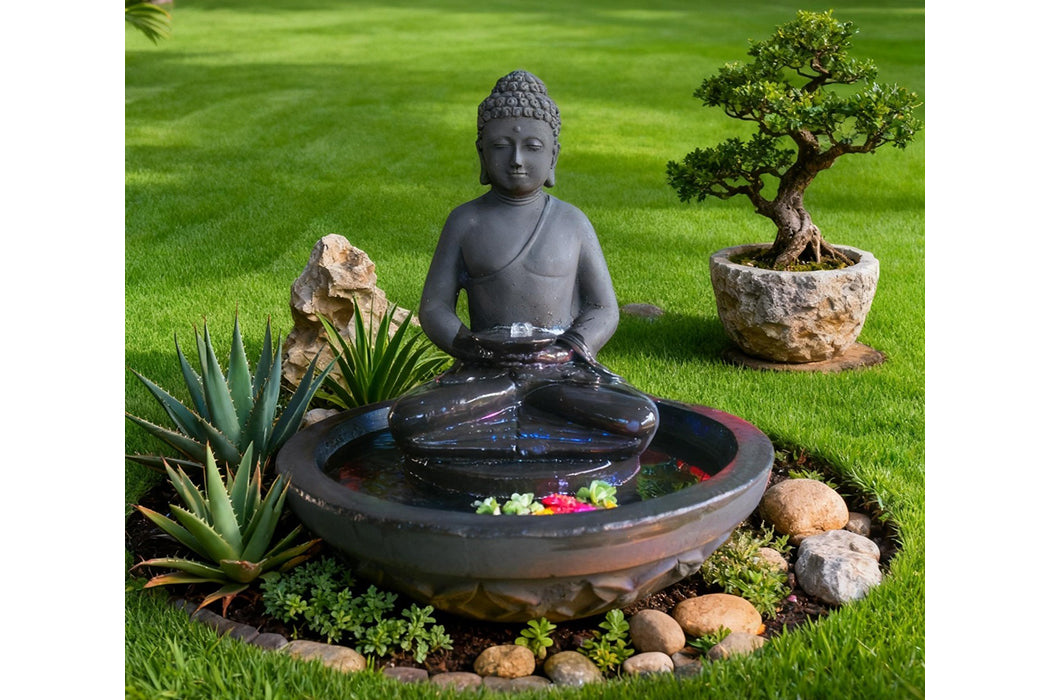 Exaco | Buddha Bowl Fountain – Peaceful Outdoor Water Feature for Gardens and Patios