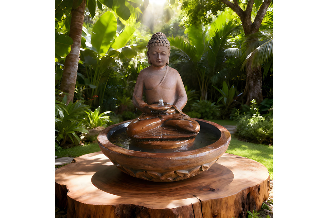 Exaco | Buddha Bowl Fountain – Peaceful Outdoor Water Feature for Gardens and Patios