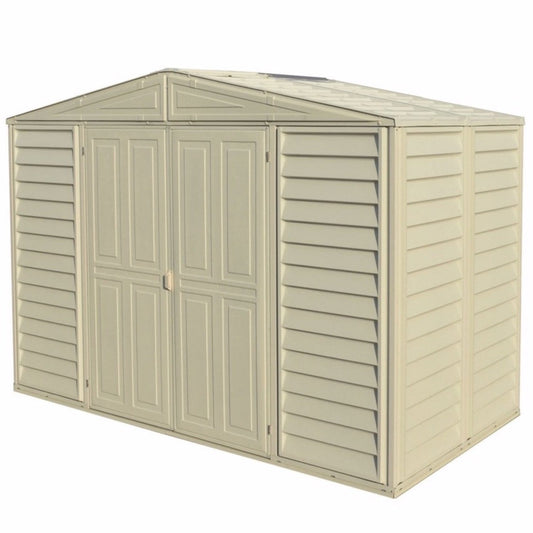 Duramax Vinyl Storage Shed Kit with Foundation DuraMax | Vinyl Storage Shed Woodbridge 10.5' x 5' x 6' with Foundation | Eastern States 00283_NJ