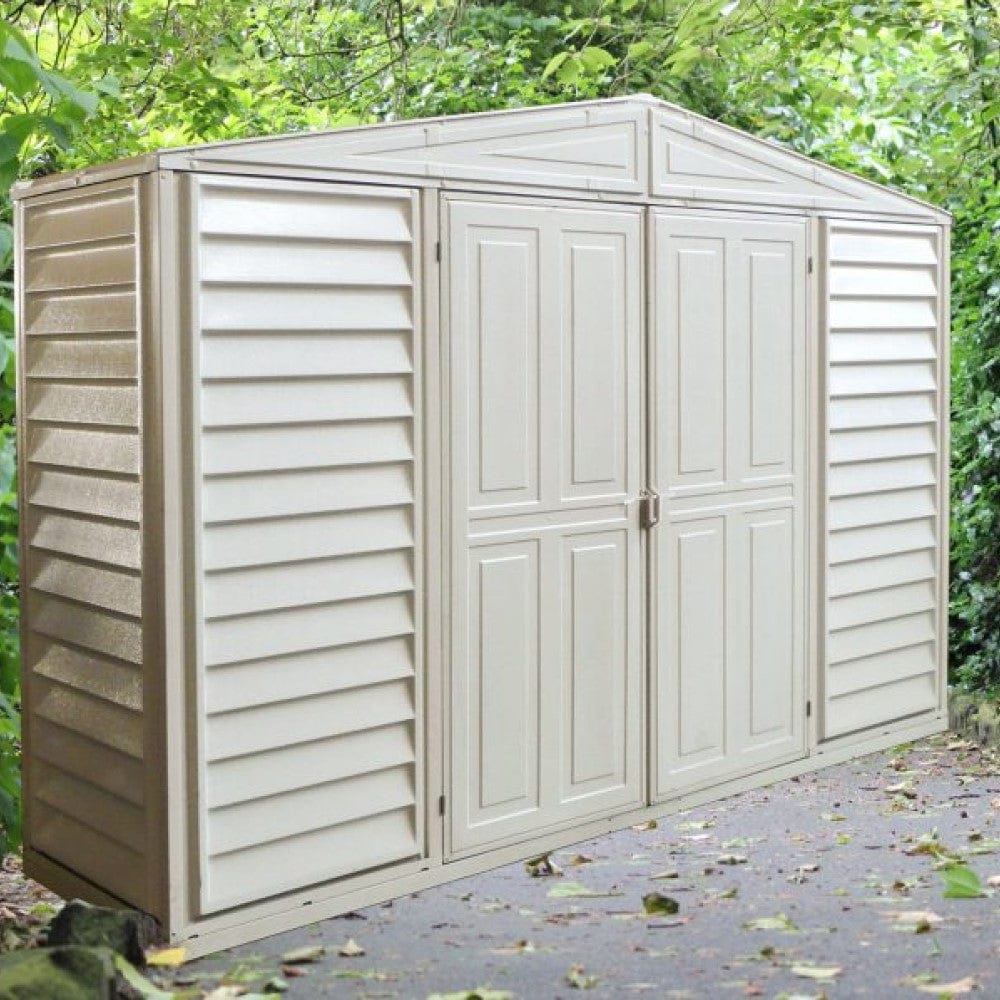 Duramax Vinyl Storage Shed Kit with Foundation DuraMax | Woodbridge SidePro Vinyl Storage Shed 10.5' x 3' with Foundation | Eastern States 98001_NJ