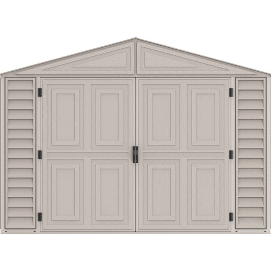 DuraMax | Woodbridge 10 ft 6 in Wide Vinyl Plastic Standalone Garage or Storage Building With Foundation Kit