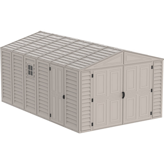 DuraMax | 10 ft 6 in Wide Vinyl Plastic Standalone Garage or Storage Building With Foundation Kit