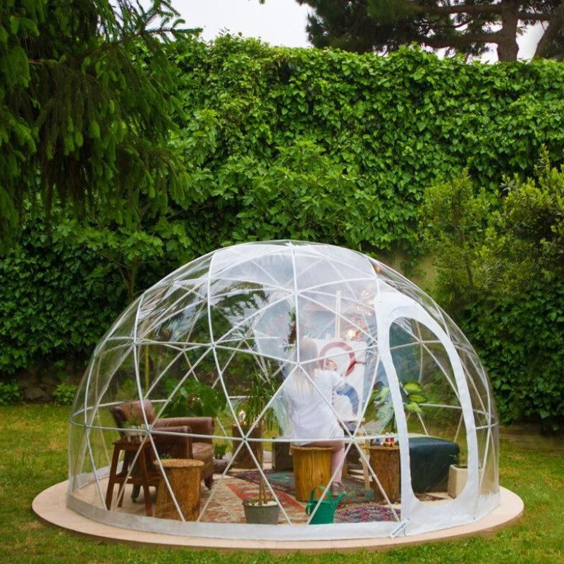 Garden Igloo | Dome, Aluminum, 11'9"W, 7'2"H - Outdoor Dining, Play Area for Children, Stylish Conservatory, Greenhouse, Gazebo