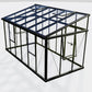 Janssens | Modern Pent Roof Glass Greenhouse Kit With 4mm Tempered Glass Glazing