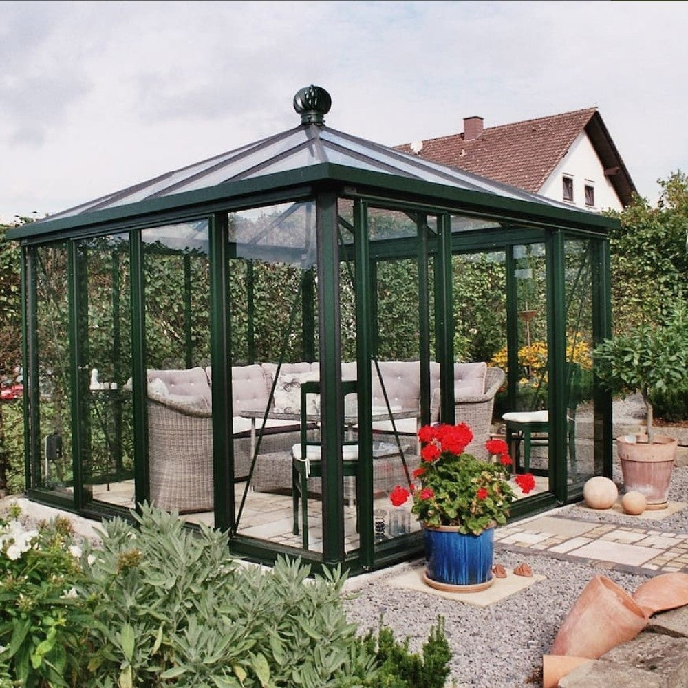 Janssens | Pyramid Glass Greenhouse Kit With 4mm Tempered Glass Glazing