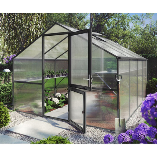 KGT | Nelke PRO 4 10x14 ft Greenhouse With 16mm Triple-Wall Polycarbonate Glazing