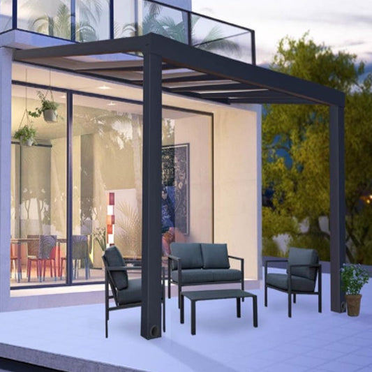 Palram - Canopia | Stockholm 11x12 ft Patio Cover - Gray/Clear