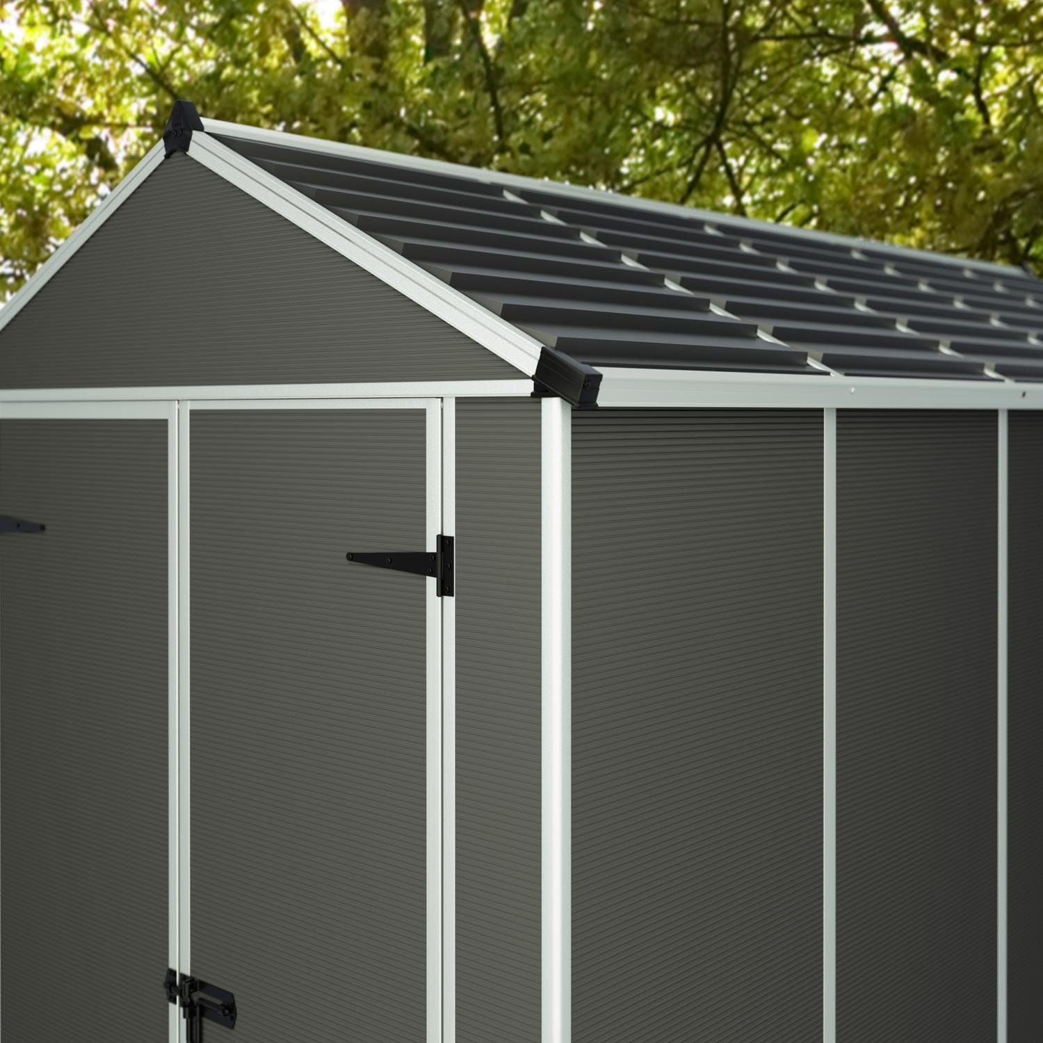 Palram - Canopia Sheds Palram - Canopia | Rubicon 6x10x7 Ft Shed - Gray HG9710GY