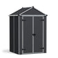 Palram - Canopia | Rubicon 6ft Ultra Durable Outdoor Storage Shed for Garden Dark Grey Series - MyGreenhouseStore.com
