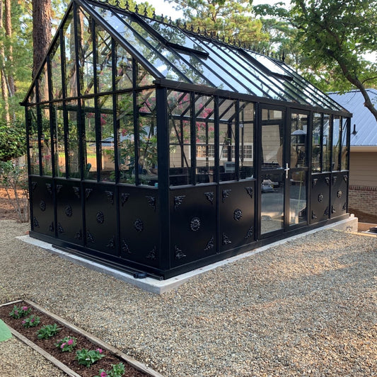 Janssens | 10x15x9 ft Retro Royal Victorian VI 34 Small Glass Greenhouse Kit With 4mm Tempered Glass Glazing