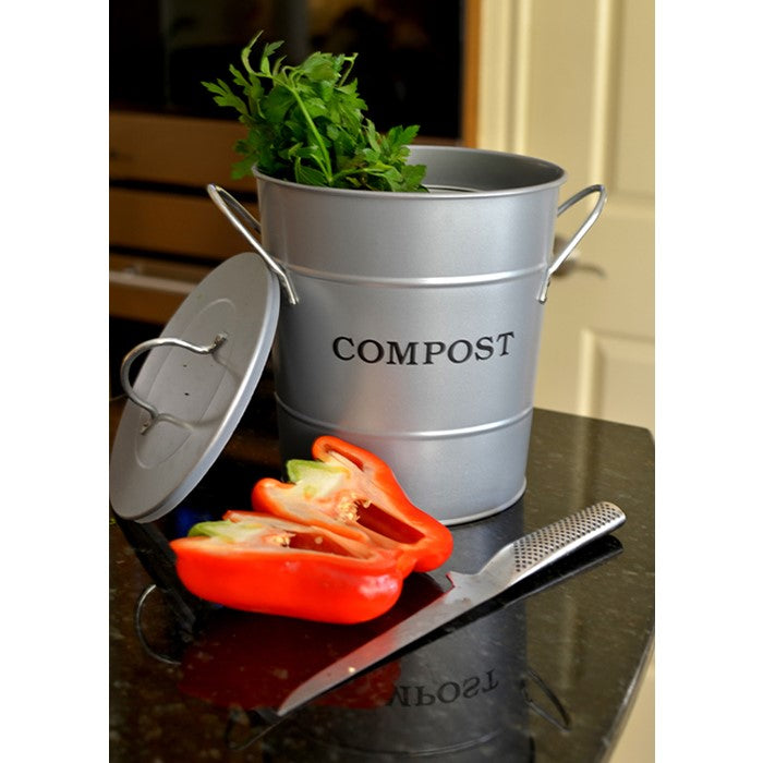 Exaco Kitchen Compost Collector, Green, 2.4 gal