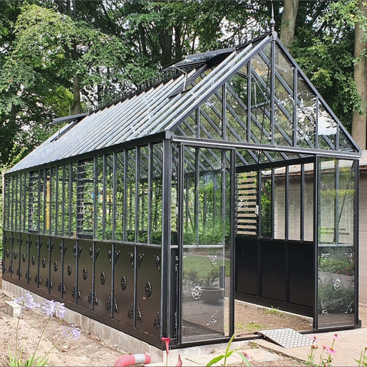 Janssens | 10x15x9 ft Retro Royal Victorian VI 34 Small Glass Greenhouse Kit With 4mm Tempered Glass Glazing