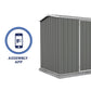 Absco | 10x5x6.5 ft Premier Metal Storage Shed