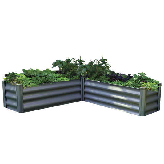 Absco | 4x4x1 ft L Shaped Raised Garden Bed
