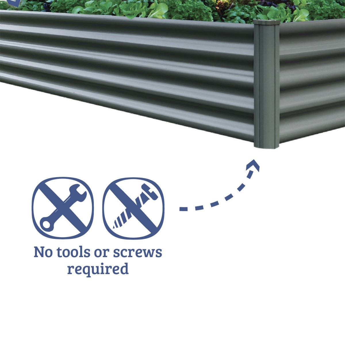 Absco | 4x4x1 ft L Shaped Raised Garden Bed