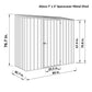 Absco | 7x2.5x6.5 ft Space Saver Metal Storage Shed