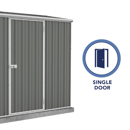 Absco | 7x2.5x6.5 ft Space Saver Metal Storage Shed
