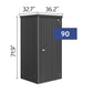 Biohort | 3x2.7x6 ft Equipment Locker 90 - Dark Gray