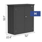 Biohort | 4x2x5 ft Romeo Storage Locker - Dark Gray
