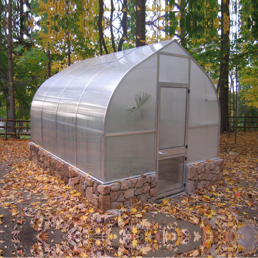 Hoklartherm | 7ft 8in x 14ft x 7ft 1in Riga 4S Hobby Greenhouse Kit With 8mm Twin-wall Polycarbonate Glazing