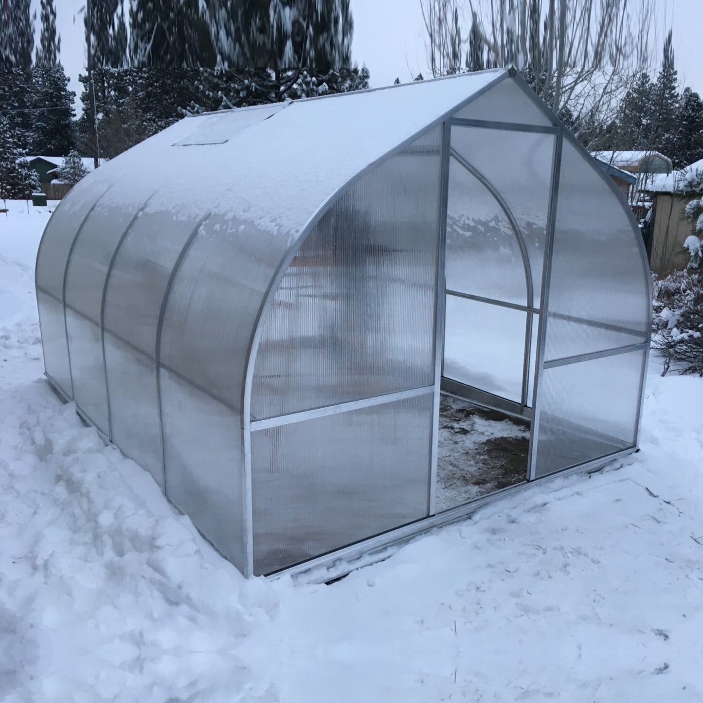 Hoklartherm | 7ft 8in x 14ft x 7ft 1in RIGA 4S Hobby Greenhouse Kit With 8mm Twin-wall Polycarbonate Glazing