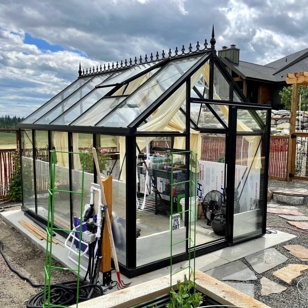 Janssens | 8x12.5x8 ft Junior Victorian J-VIC 24 Glass Greenhouse Kit With 4mm Tempered Glass Glazing