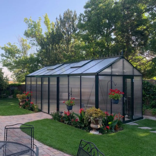 Janssens | 10x20x9 ft Royal Victorian VI 36 Large Greenhouse Kit With 10mm Twin-wall Polycarbonate Glazing