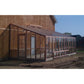 Santa Barbara | 6ft or 9ft Wide Deluxe Redwood Lean-To Glass Greenhouse/Sunroom Premium Package, 3/16 in Glass Glazing, Pre-assembled Panels