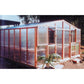 Santa Barbara | Deluxe Redwood Glass Greenhouse/Sunroom Premium Package With 3/16 inch Glass Glazing and Pre-assembled Panels