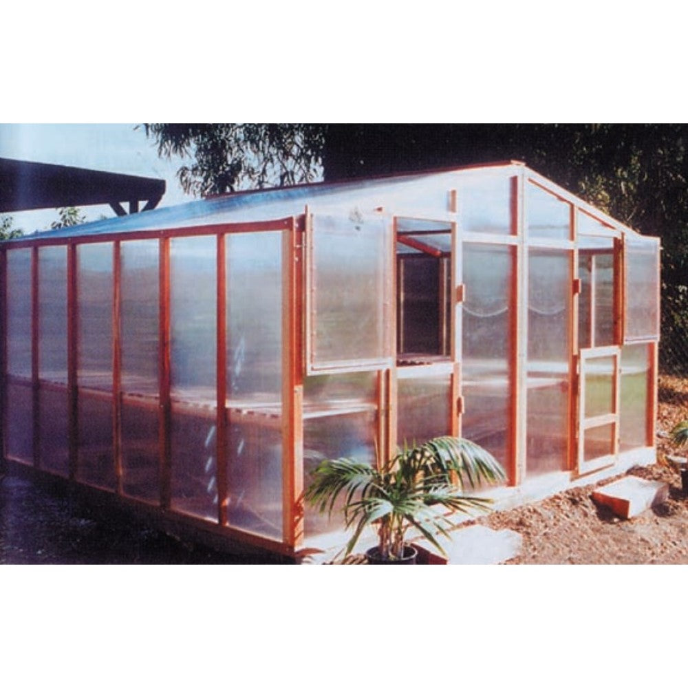 Santa Barbara | Deluxe Redwood Glass Greenhouse/Sunroom Premium Package With 3/16 inch Glass Glazing and Pre-assembled Panels