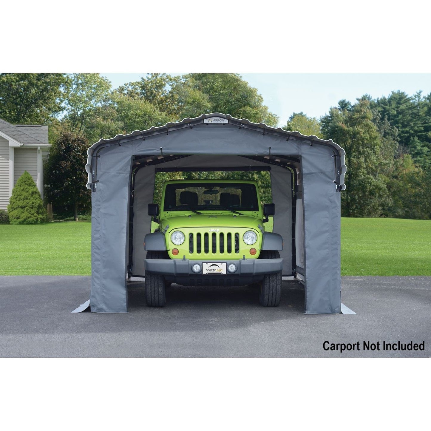 Arrow Carport Accessories Arrow | Enclosure Kit for 10x15x7 ft Carport Grey 10182