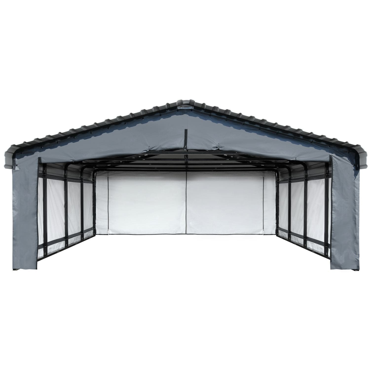 Arrow Carport Accessories Arrow | Enclosure Kit for 20x20x7 ft Carport Grey 10183