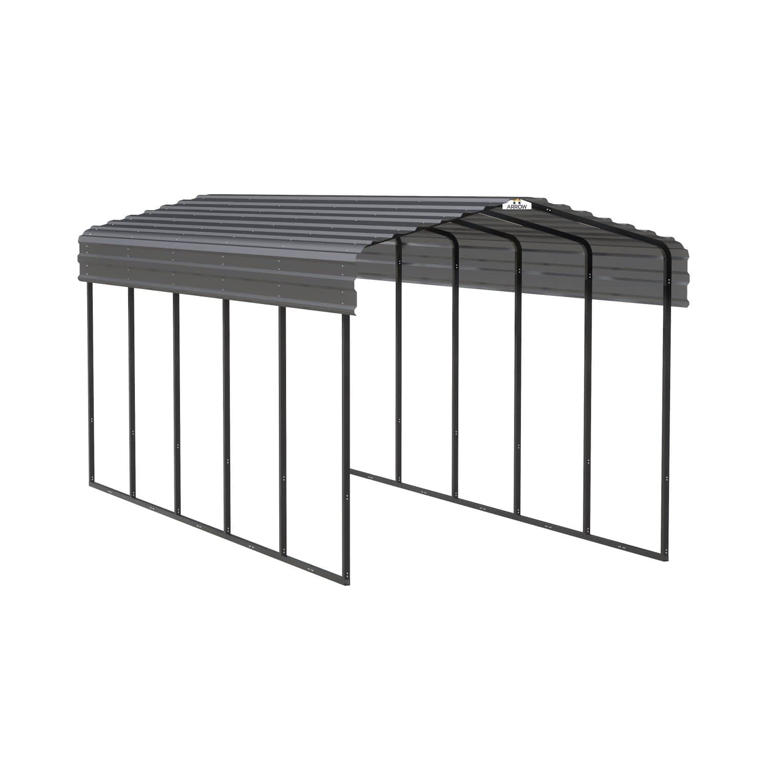 Arrow Carports Arrow | Carport 10x24x9 ft Charcoal CPHC102409