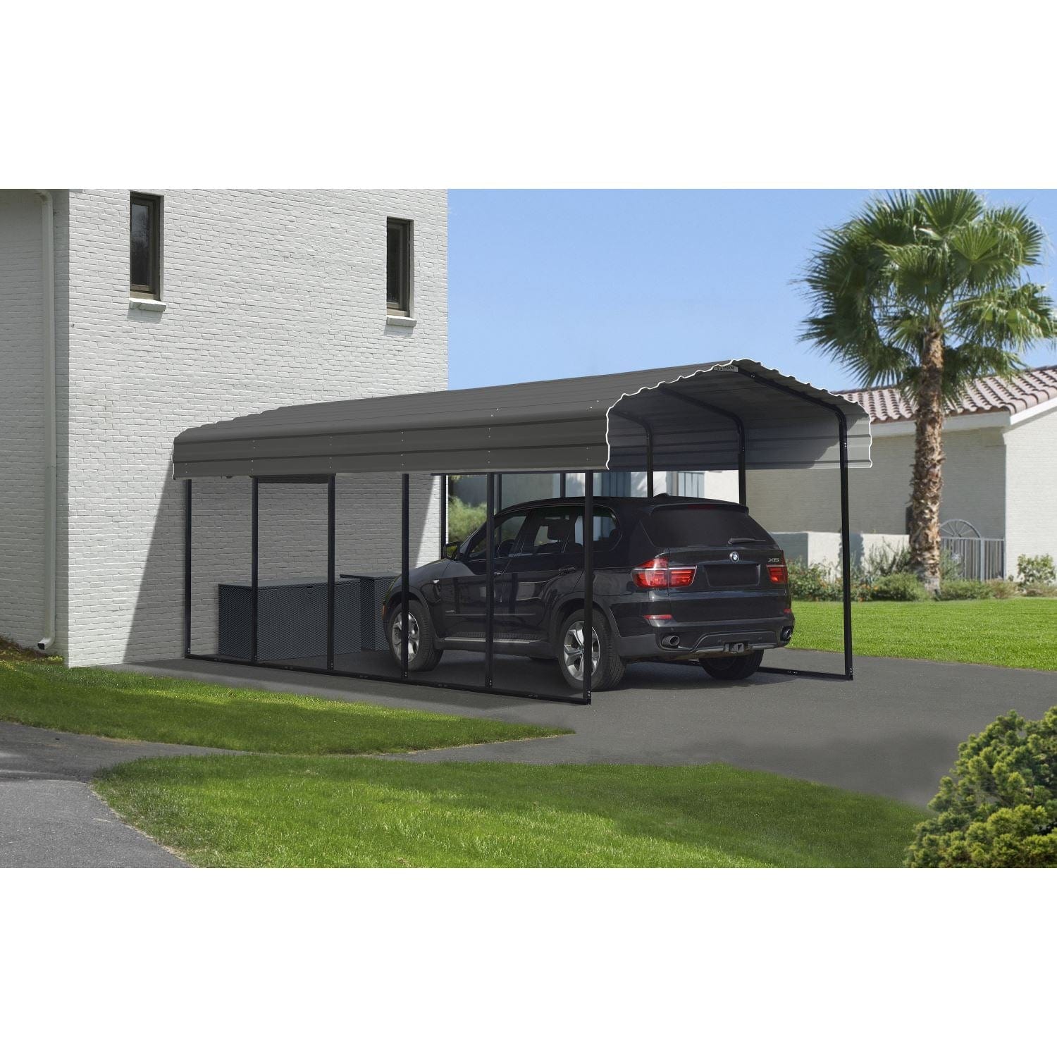 Arrow Carports Arrow | Carport 10x24x9 ft Charcoal CPHC102409