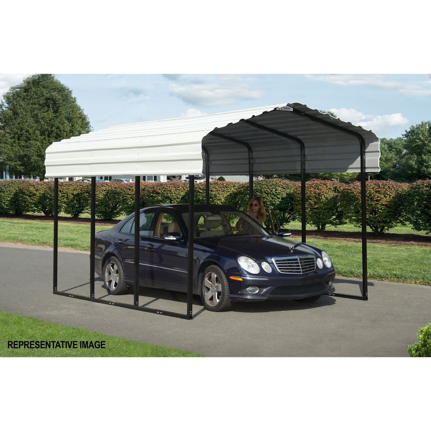 Arrow Carports Arrow | Carport 10x29x9 ft Eggshell CPH102909