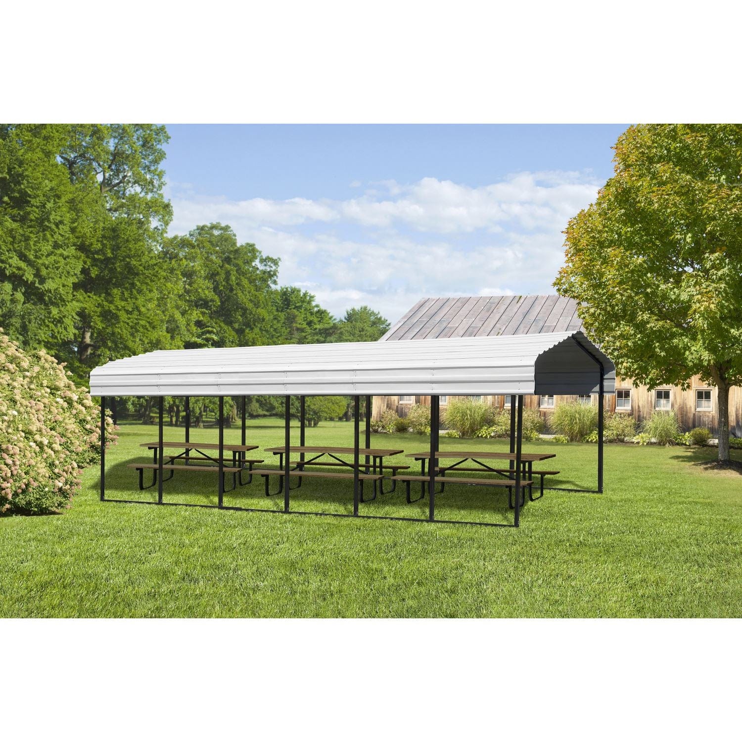 Arrow Carports Arrow | Carport 10x29x9 ft Eggshell CPH102909