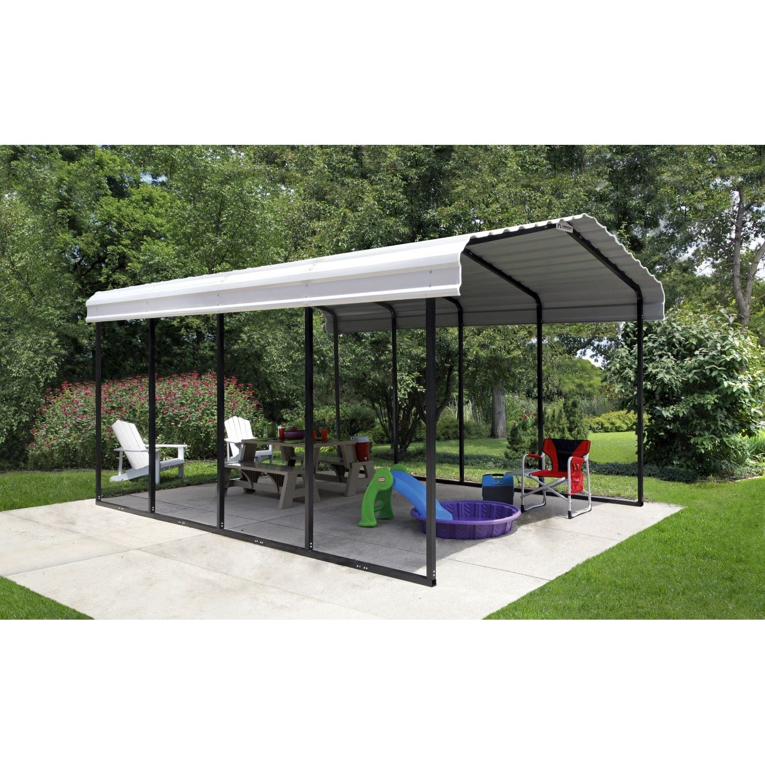 Arrow Carports Arrow | Carport 12x20x9 ft Eggshell CPH122009