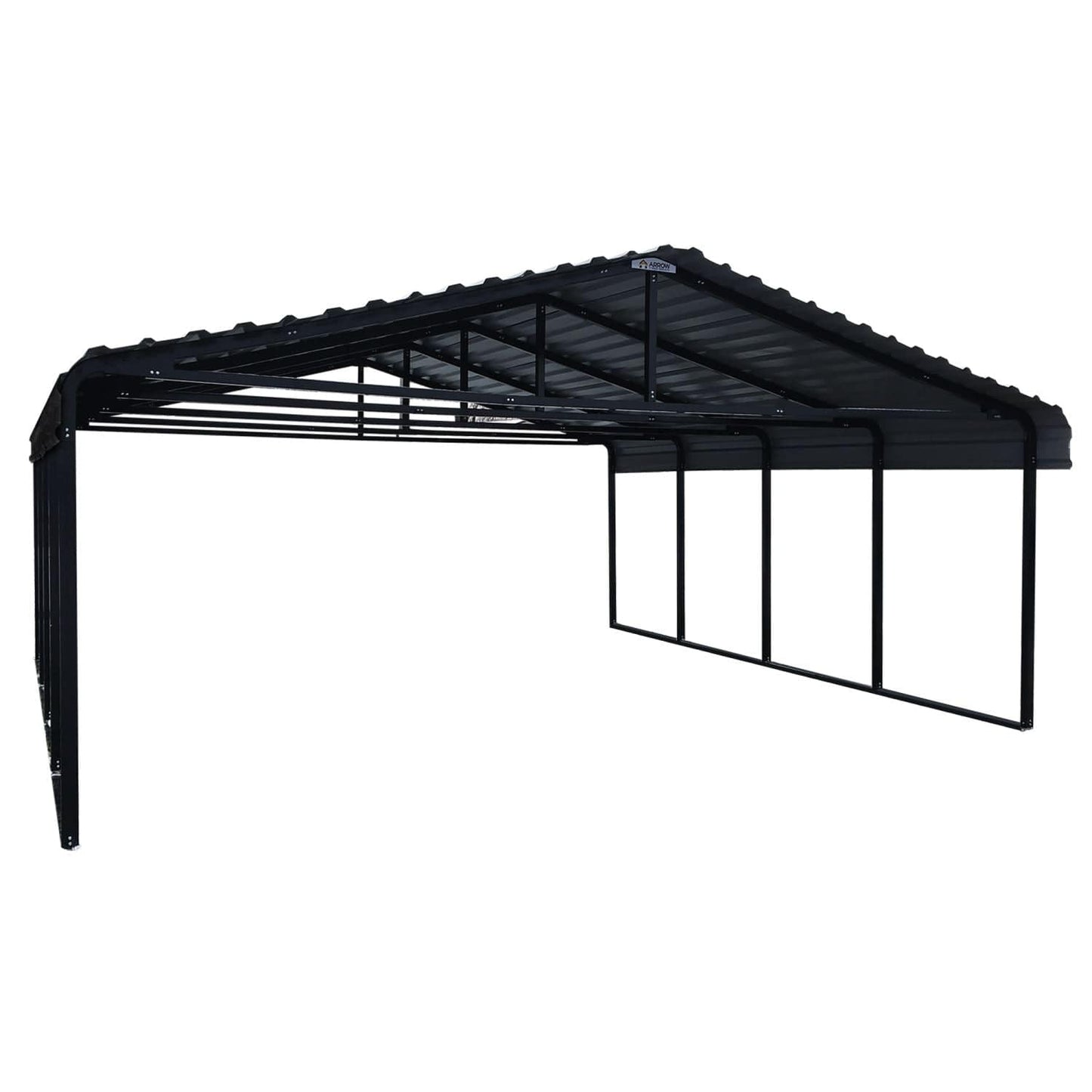 Arrow Carport 20' x 20' - Charcoal - mygreenhousestore.com