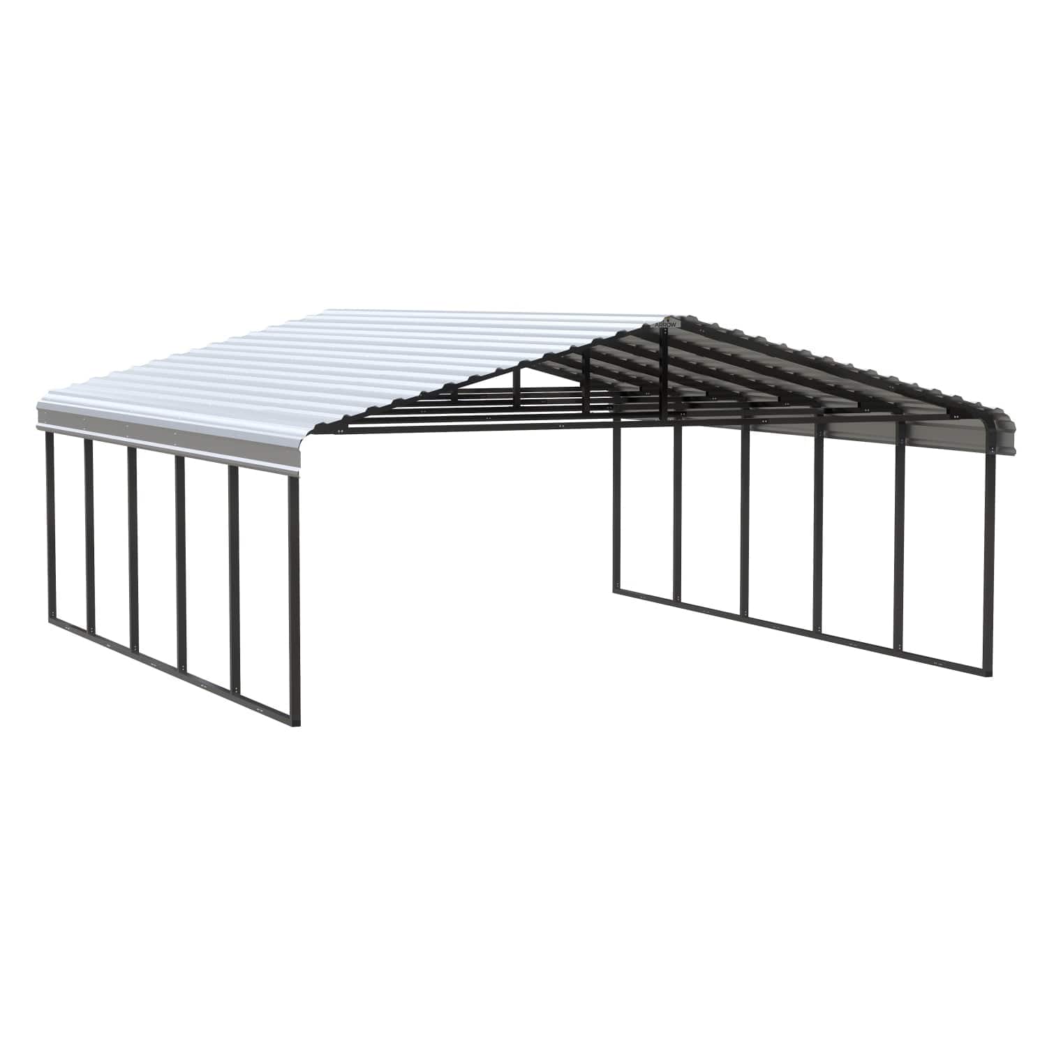 Arrow Carports Arrow | Carport 20x24x9 ft Eggshell CPH202409