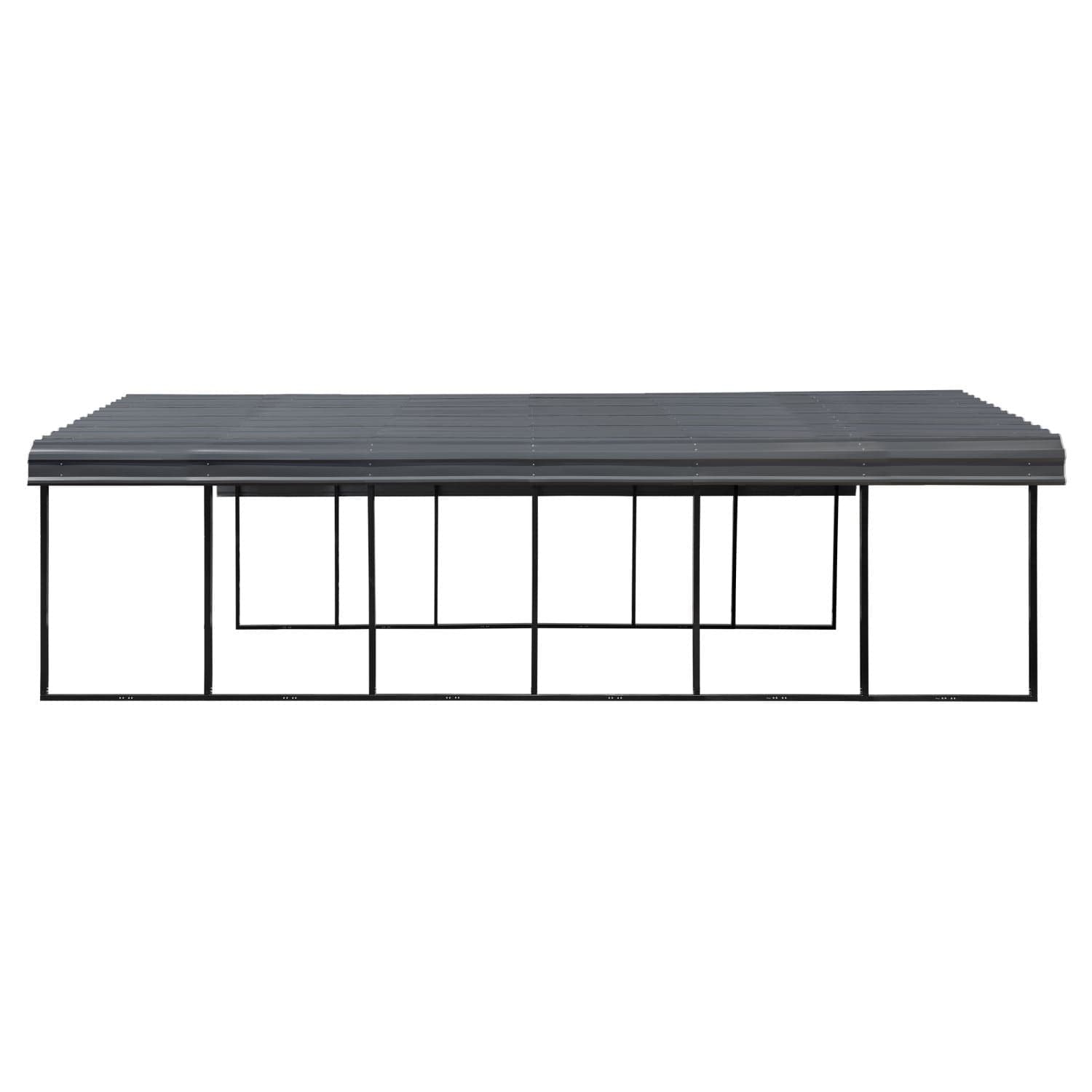 Arrow Carport 20 x 29 - Charcoal - mygreenhousestore.com