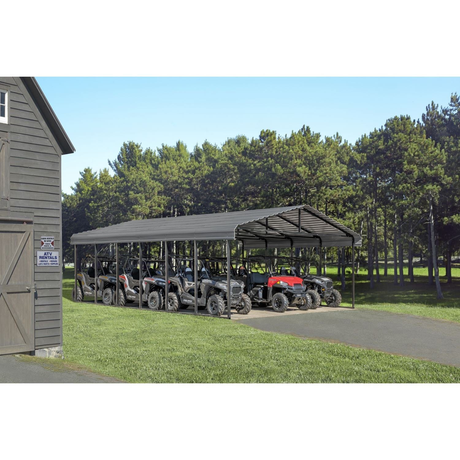 Arrow Carports Arrow | Carport 20x29x9 ft Charcoal CPHC202909