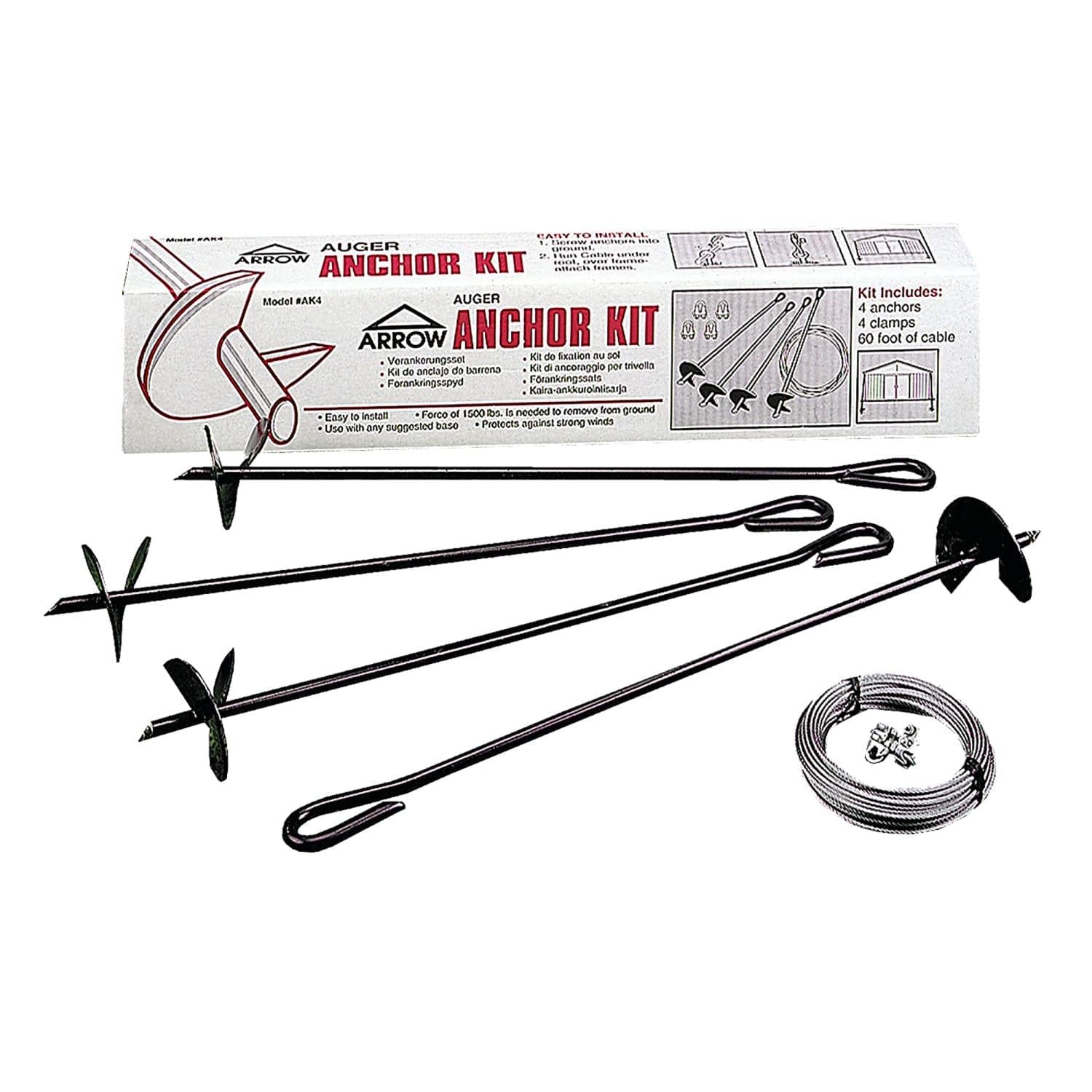 Arrow Garage & Shed Accessories Arrow | Earth Anchor (Auger and Cable) AK4