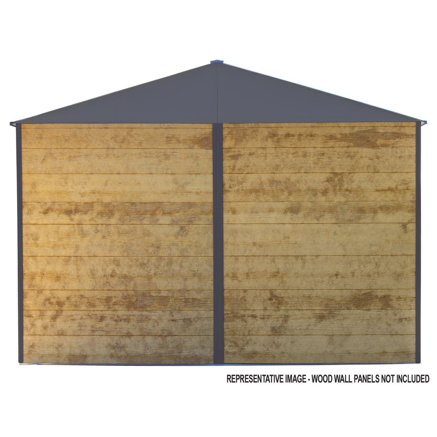 Arrow Ironwood Steel Hybrid Shed Kit 8' x 8' Galvanized Anthracite - mygreenhousestore.com